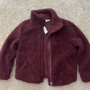 NEW PacSun Fuzzy Bomber Jacket